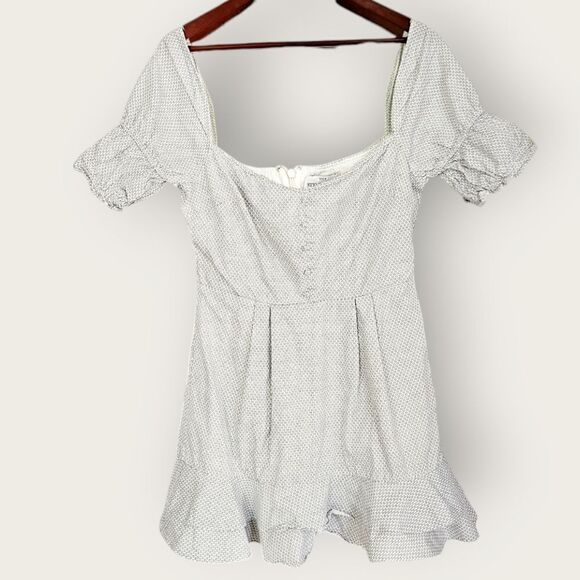 STYLESTALKER Kelly Puff Sleeve Sweetheart Neckline Cotton Feminine Mini Dress M - Picture 5 of 9